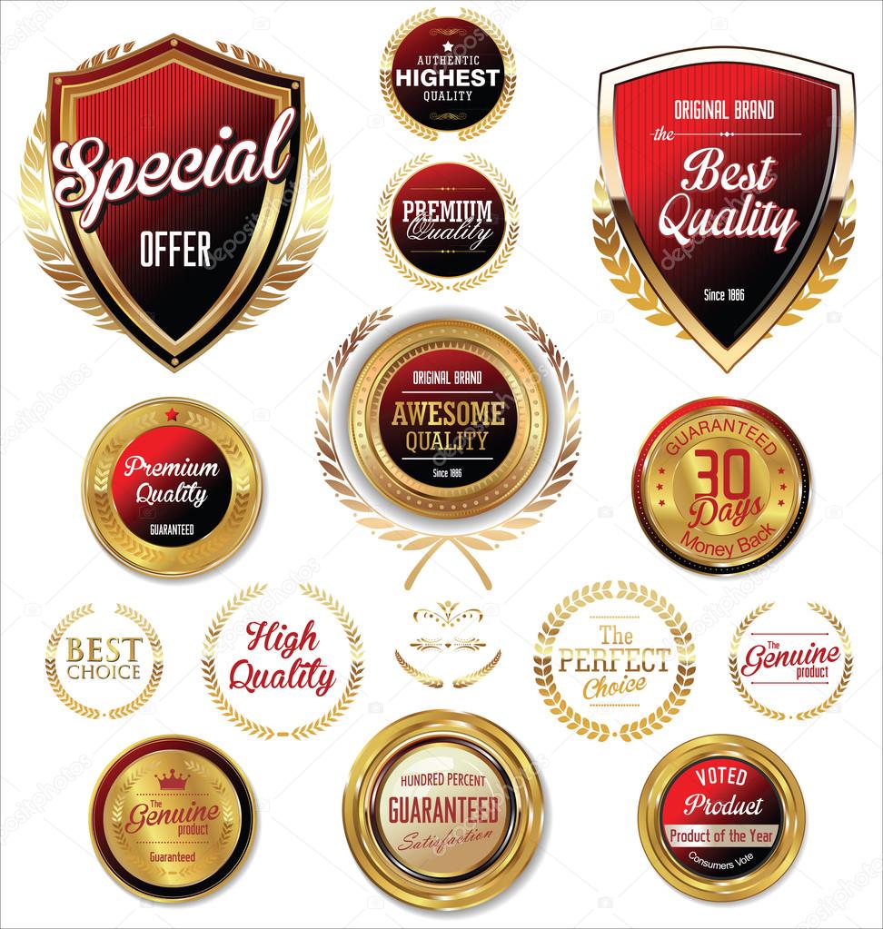 Premium, quality retro vintage labels collection