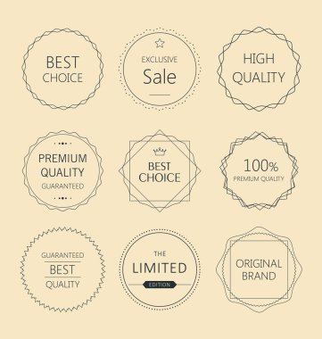 Minimalist premium kaliteli rozet seti