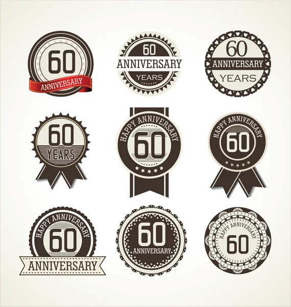 Anniversary label collection Royalty Free Stock Illustrations