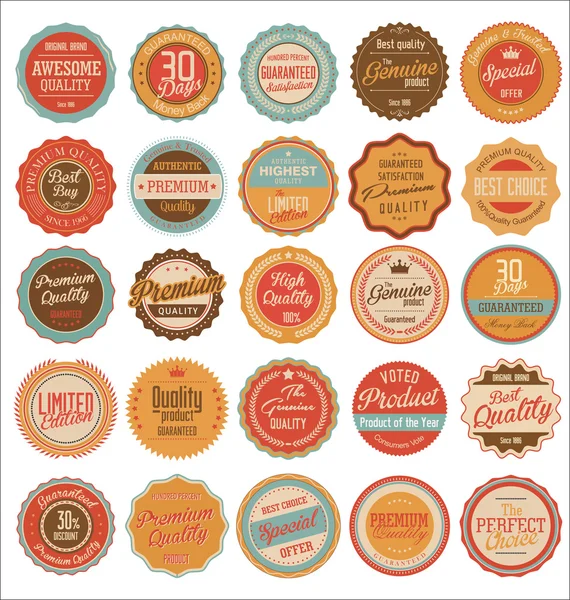 Premium Quality Labels — Stock Vector