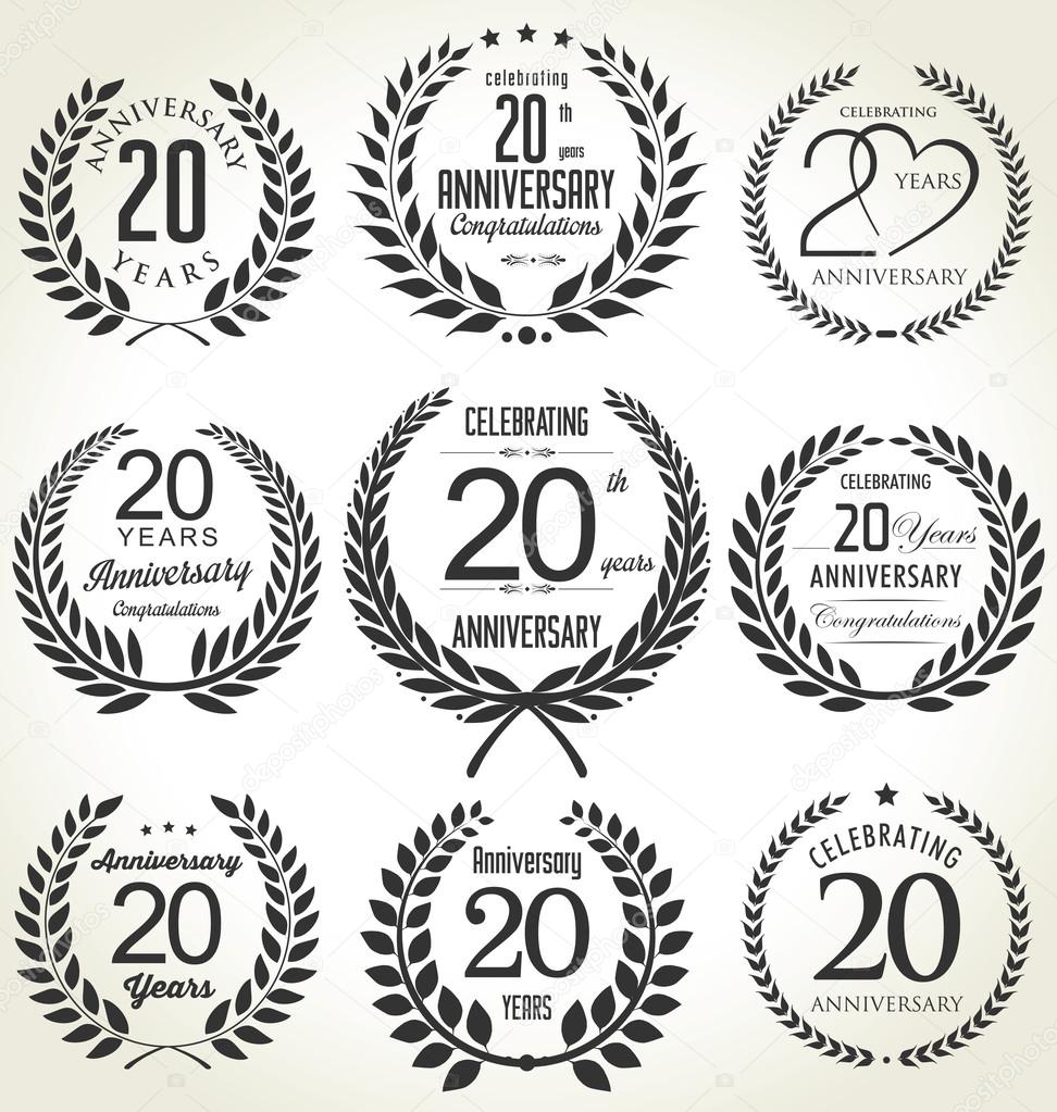 Anniversary laurel wreath design