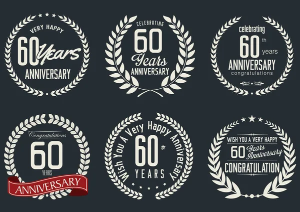 Anniversary laurel wreath design Royalty Free Stock Vectors