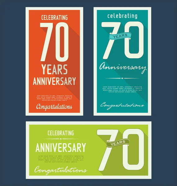 Anniversary label collection — Stock Vector