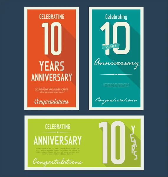 Colección de etiquetas aniversario — Vector de stock