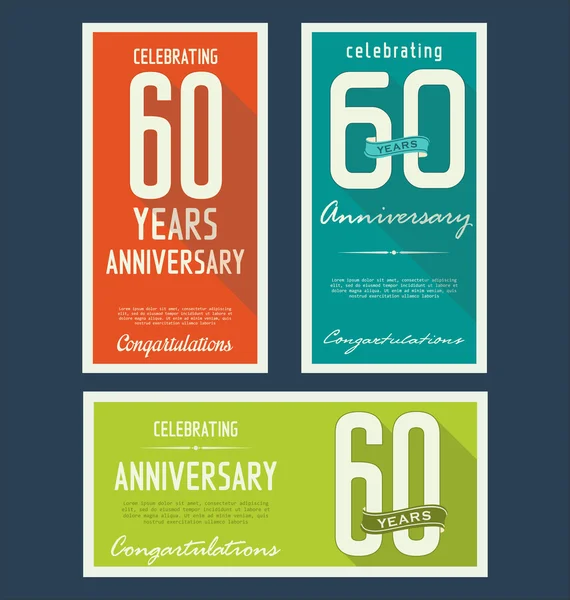 Anniversary label collection Stock Illustration