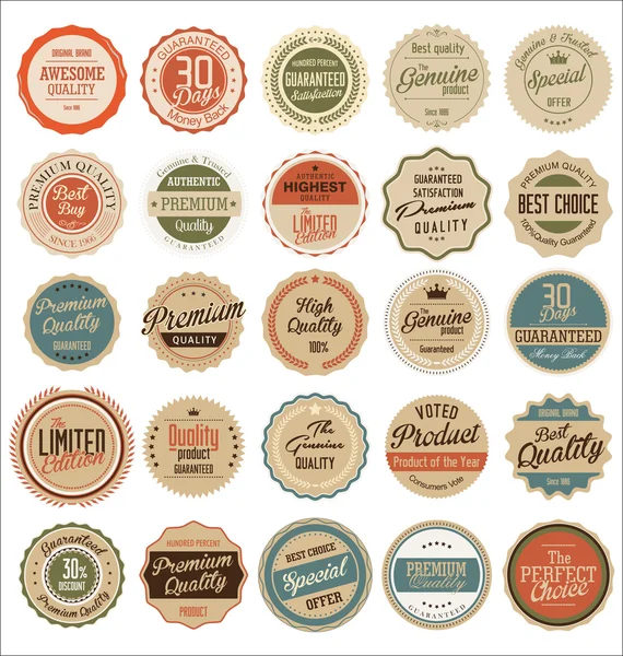 Premium kwaliteit retro badges — Stockvector