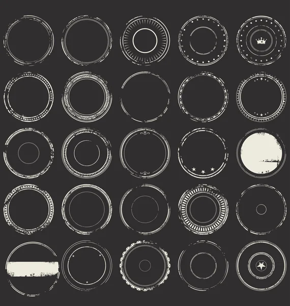 그런 지 고무 우표 세트 — 스톡 벡터