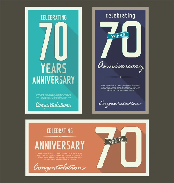 Anniversary label collection — Stock Vector