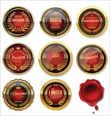 Altın etiketleri koleksiyonu