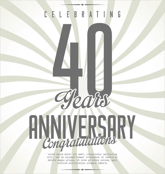 Anniversary label collection — Stock Vector