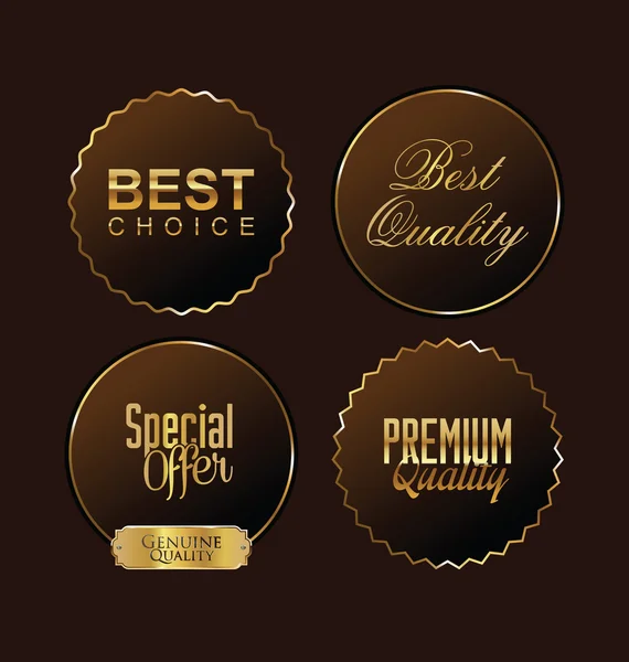 Golden Labels collection — Stock Vector