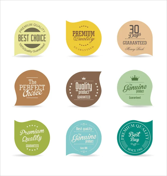 Placas vintage modernas — Vector de stock