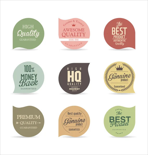 Badges modernes colorés — Image vectorielle