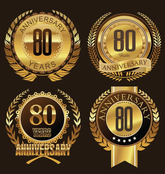 Anniversary label collection — Stock Vector