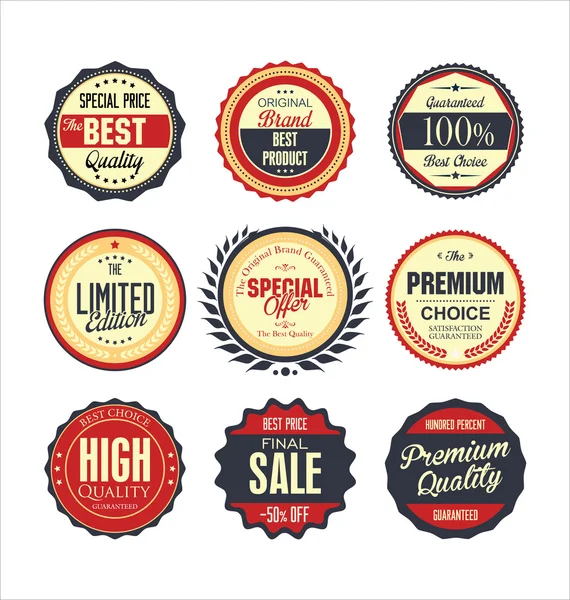 Vintage labels collection — Stock Vector