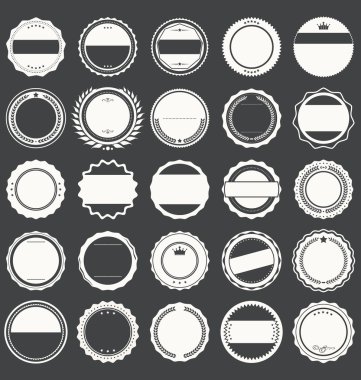 Dizi boş retro vintage rozetleri