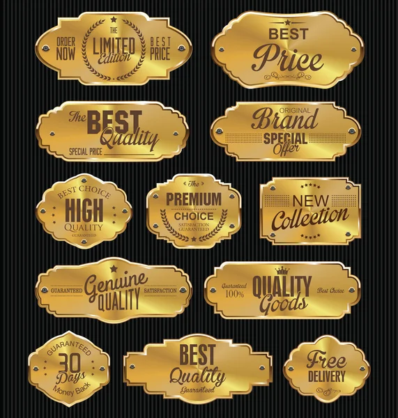 Premium kwaliteit gouden collectie — Stockvector