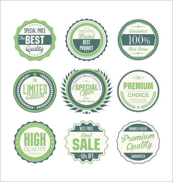 Retro vintage labels collection — Stock Vector