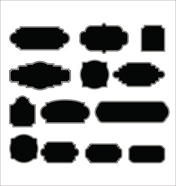 Boş retro etiket kümesi