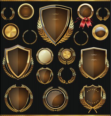 Altın kalkan, defne ve madalya koleksiyonu