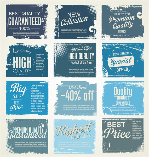 коллекция винтажных этикеток