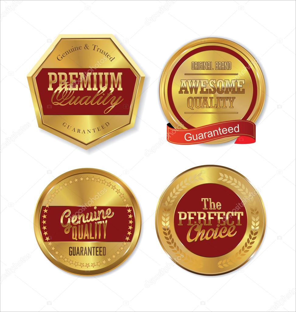 Premium quality golden labels