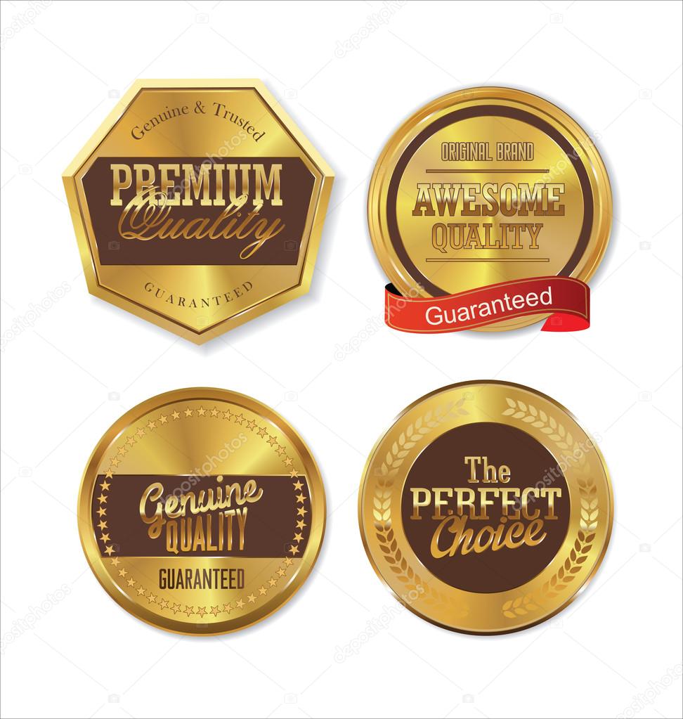 Premium quality golden labels
