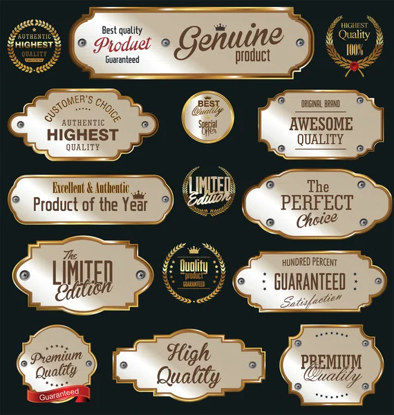 Colección de oro de calidad premium — Vector de stock