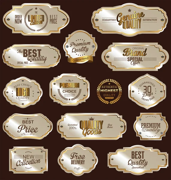 Beyaz altın çerçeveli etiketleri