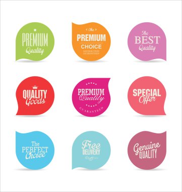 Modern badges collection clipart