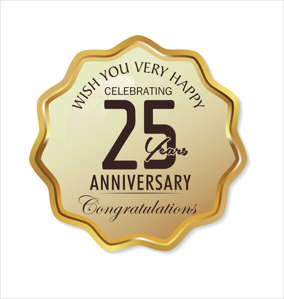 Anniversary label, 25 years