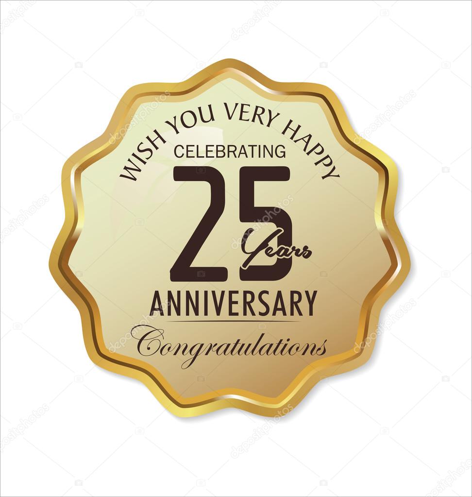 Anniversary label, 25 years