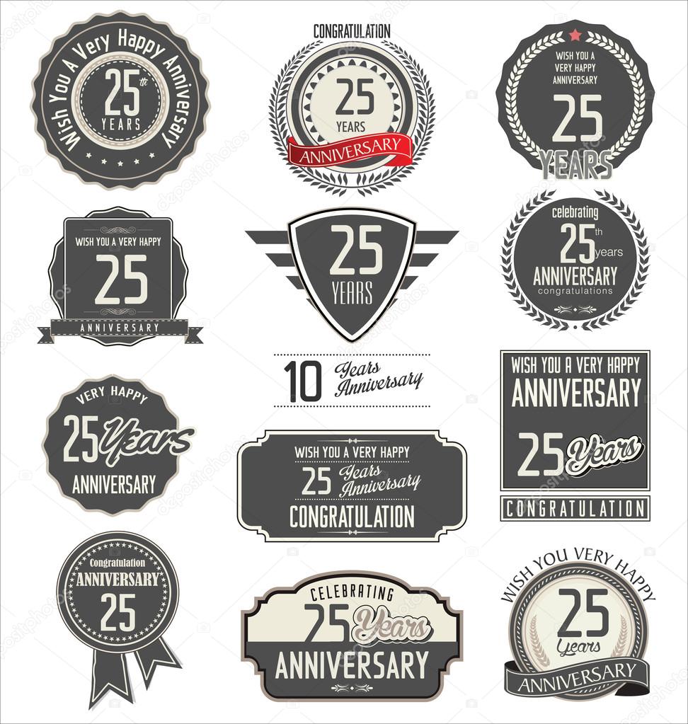 Anniversary label collection