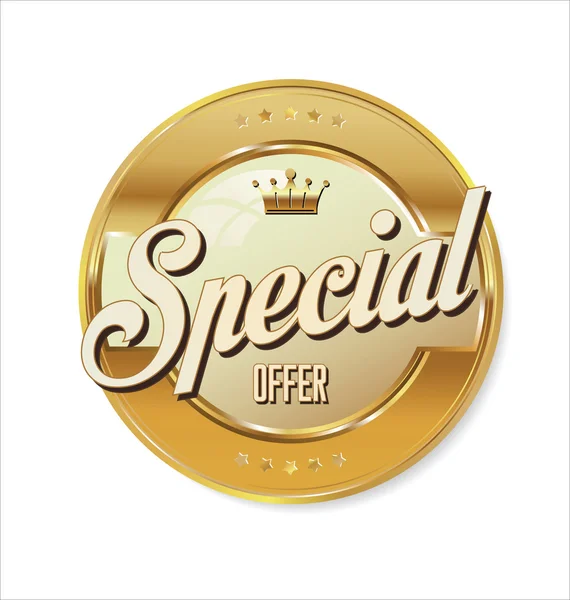 Special offer golden sign — Stock Vector