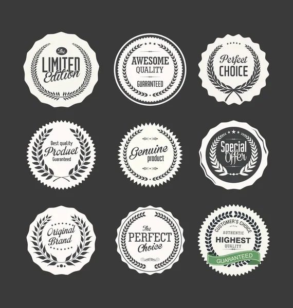 Premium quality badges collection — Stock Vector