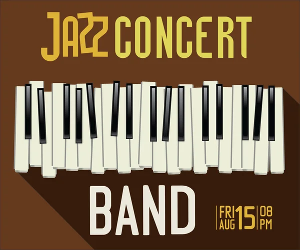 Plakát festivalu, jazzové hudby — Stockový vektor