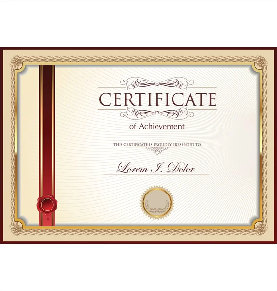 Certificaat of diploma sjabloon — Stockvector