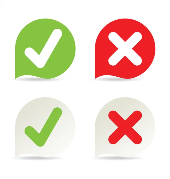 Modern Check Mark Icons — Stock Vector