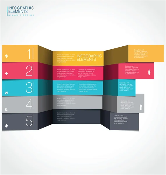 Modèle minimal de conception d'infographie — Image vectorielle