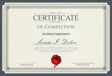 Sertifika, Diploma tamamlanma