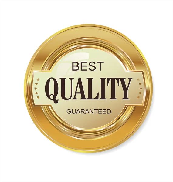 Quality golden badge — Stock Vector