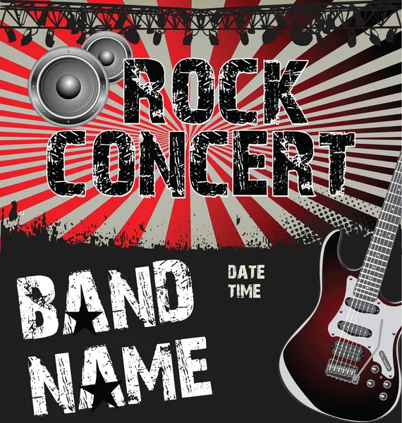 Rock concert poster — Stockvector