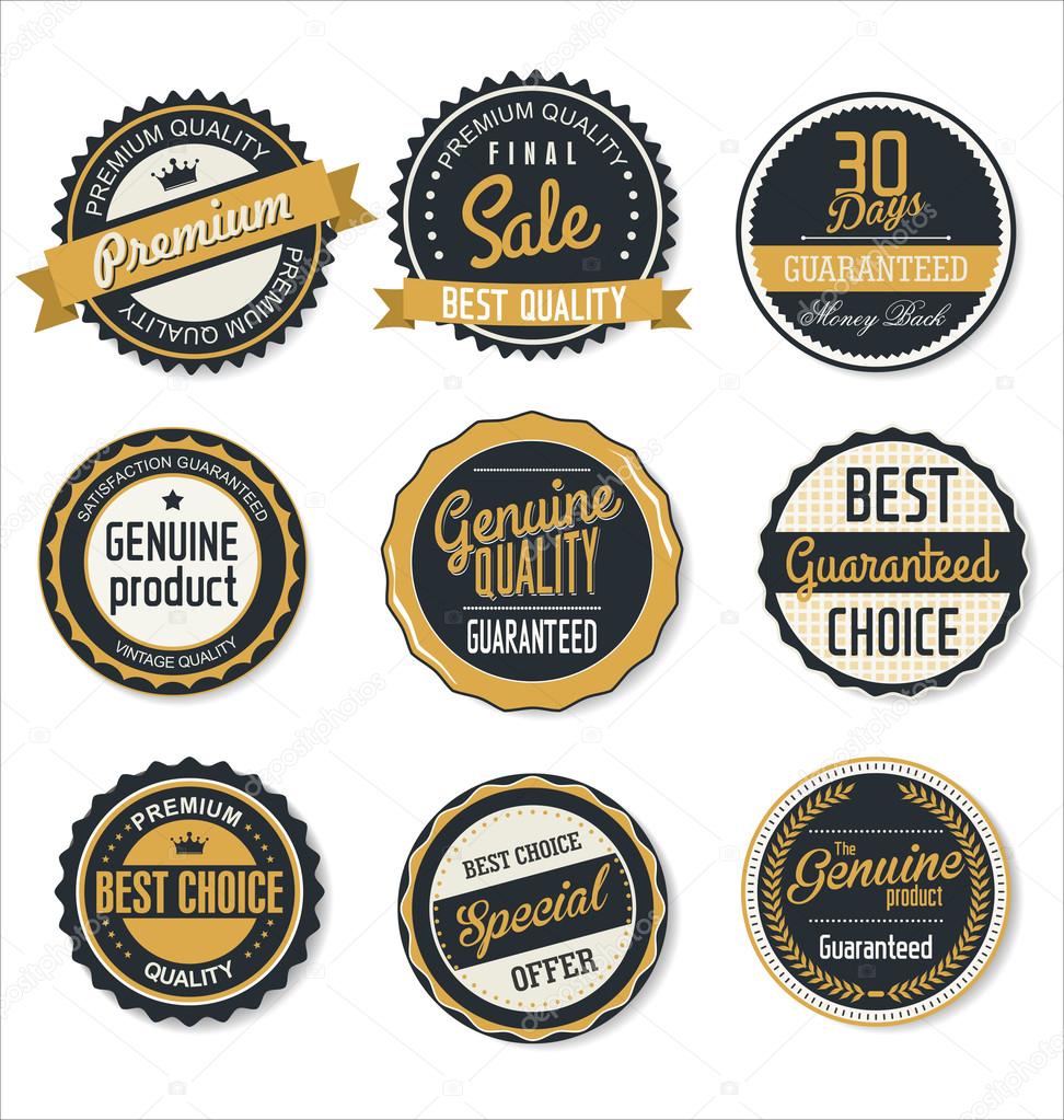 Premium, quality retro vintage labels collection