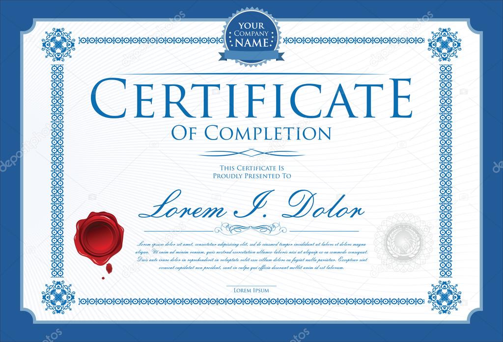 Certificate template