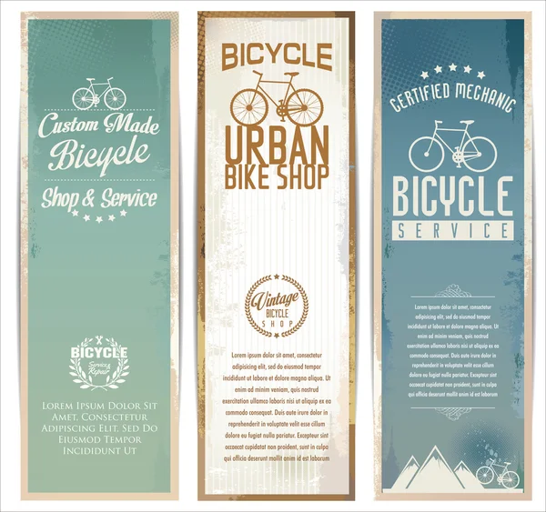 Vintage bicycles poster — Stock Vector