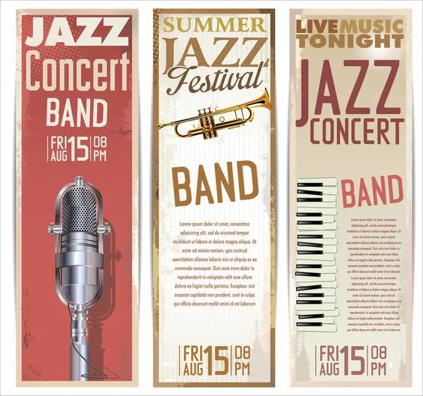 Plantilla de diseño de jazz — Vector de stock