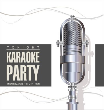 Karaoke retro poster