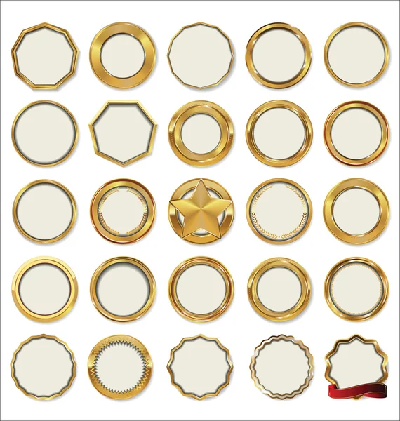 Vector Badges van gouden Set — Stockvector