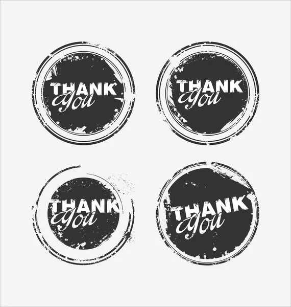 Grunge rubber stamp with the text thank you — Stock Vector