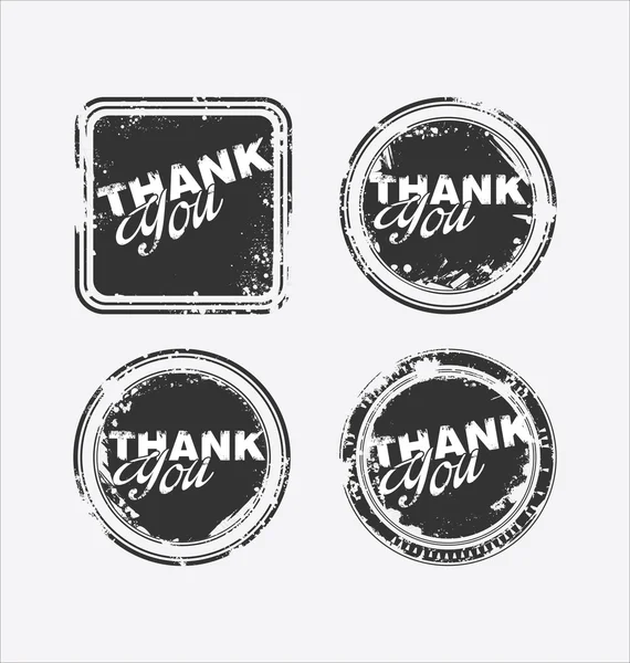 Grunge rubber stamp with the text thank you — Stock Vector